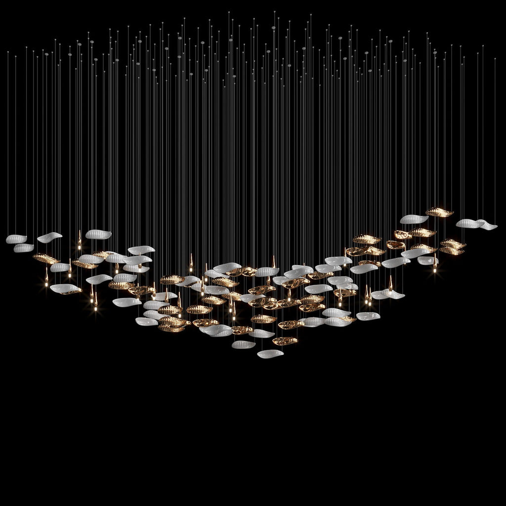 Amber Glass Drift Chandelier