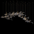 Glass Swallow Flight Chandelier
