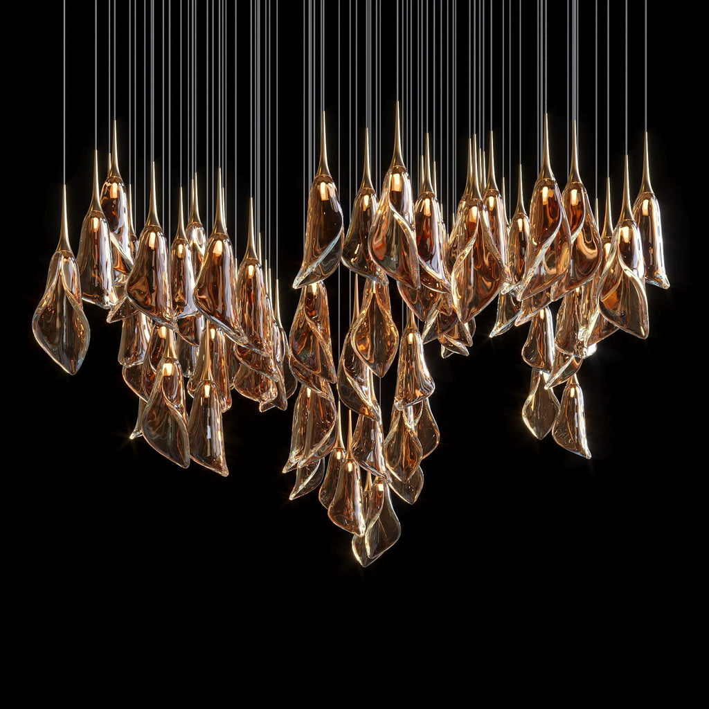 Crystal Petal Drop Chandelier