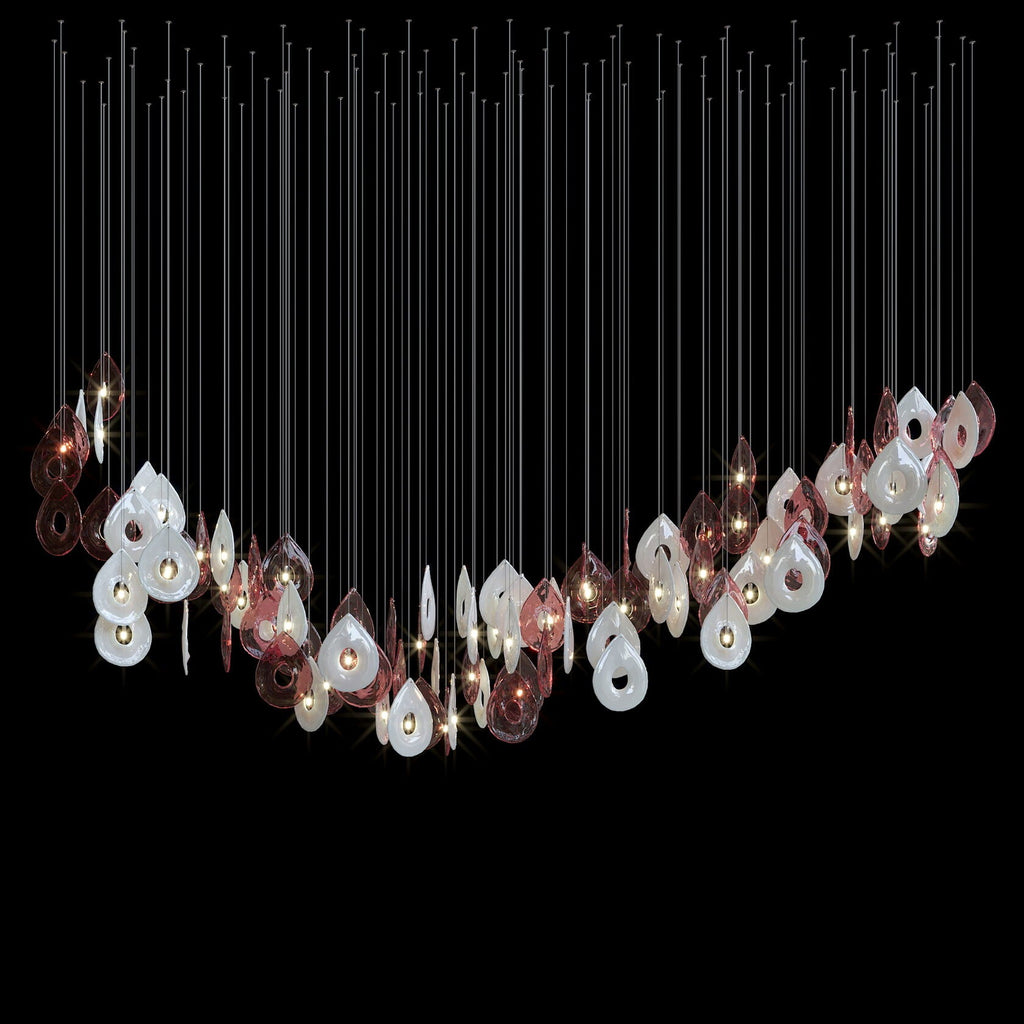 Green Halo Drop Chandelier
