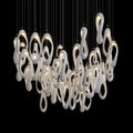 White Ribbon Loop Chandelier