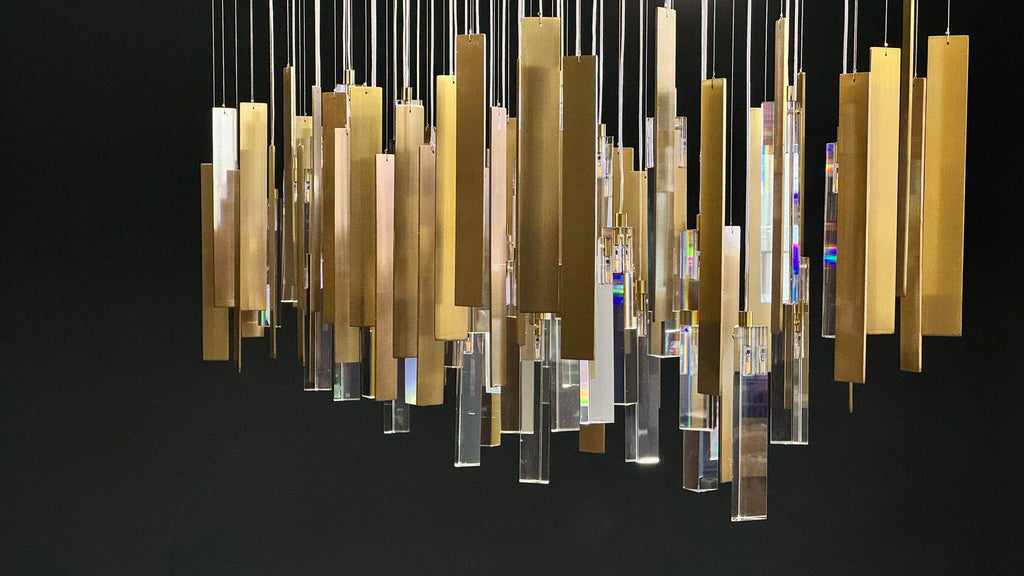 Crystal Ribbon Waterfall Chandelier