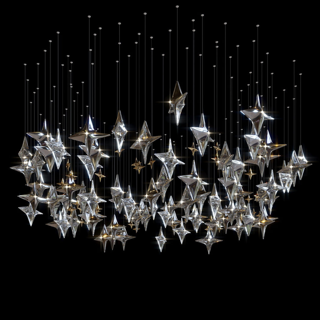Crystal Star Constellation Chandelier