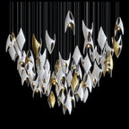 White Gold Diamond Cascade Chandelier