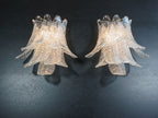 Murano Wall Lamp | 10 Clear Felci Glass | Set of 2