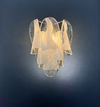 Murano Wall Lamp | 12 Clear White Rondini Glass | Set of 2
