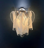 Murano Wall Lamp | 12 Clear White Rondini Glass | Set of 2
