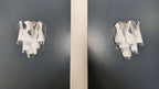 Murano Wall Lamp | 12 Clear White Rondini Glass | Set of 2