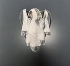 Murano Wall Lamp | 12 Clear White Rondini Glass | Set of 2