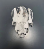 Murano Wall Lamp | 12 Clear White Rondini Glass | Set of 2