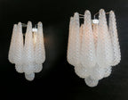 Murano Wall Lamp | 10 Clear Drop Glass | Set of 2
