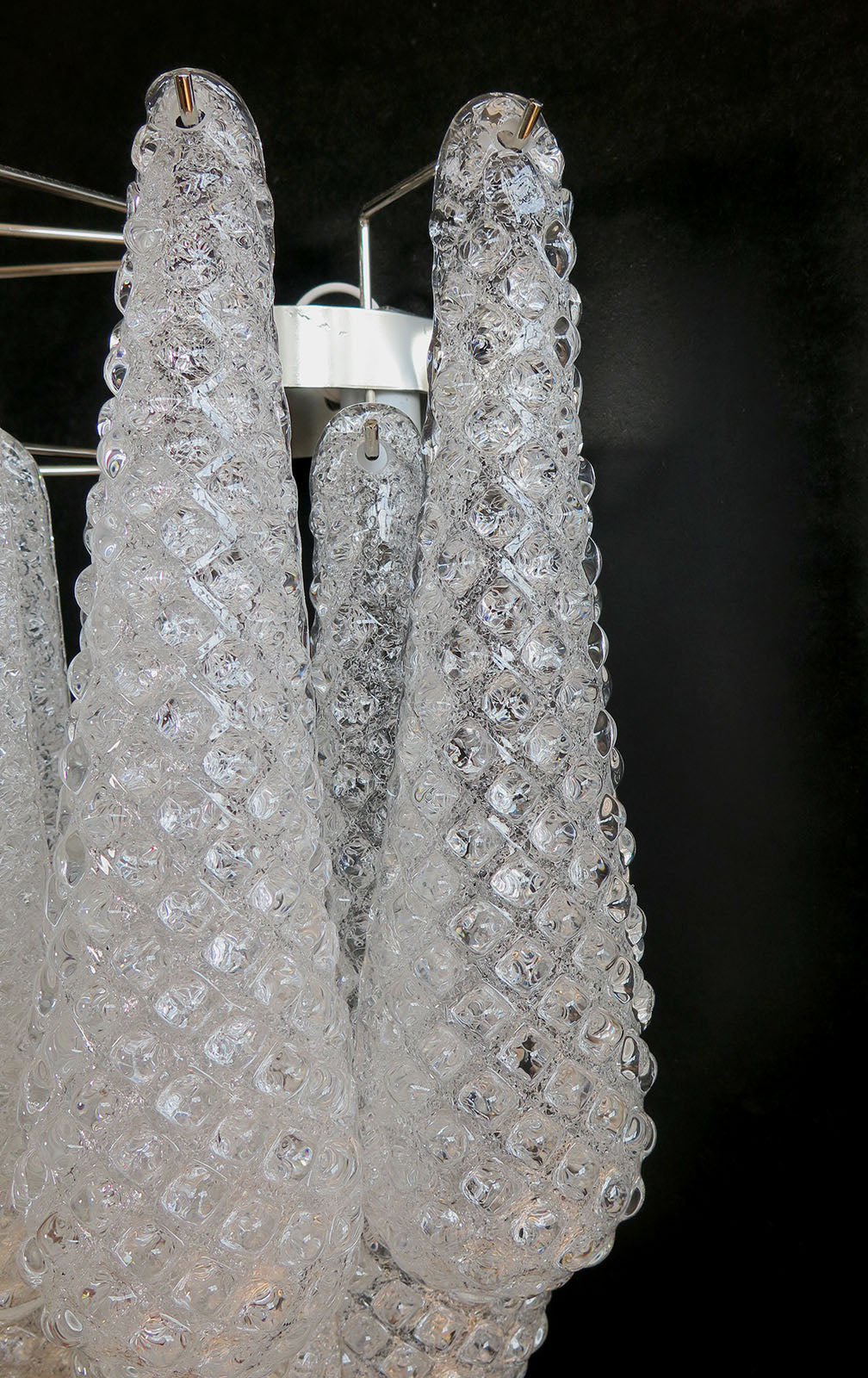 Murano Wall Lamp | 10 Clear Drop Glass | Set of 2