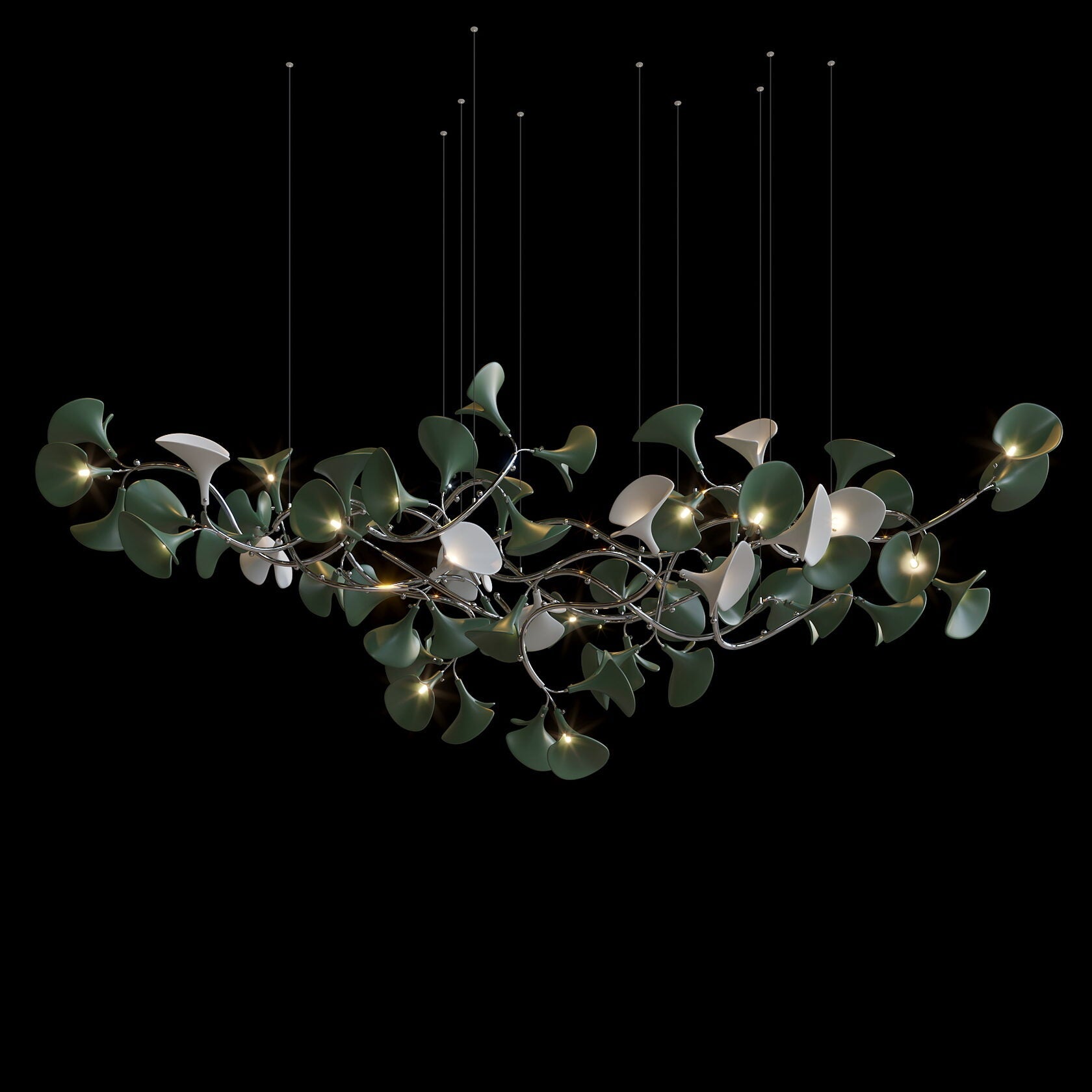 Monochrome Calla Vine Chandelier