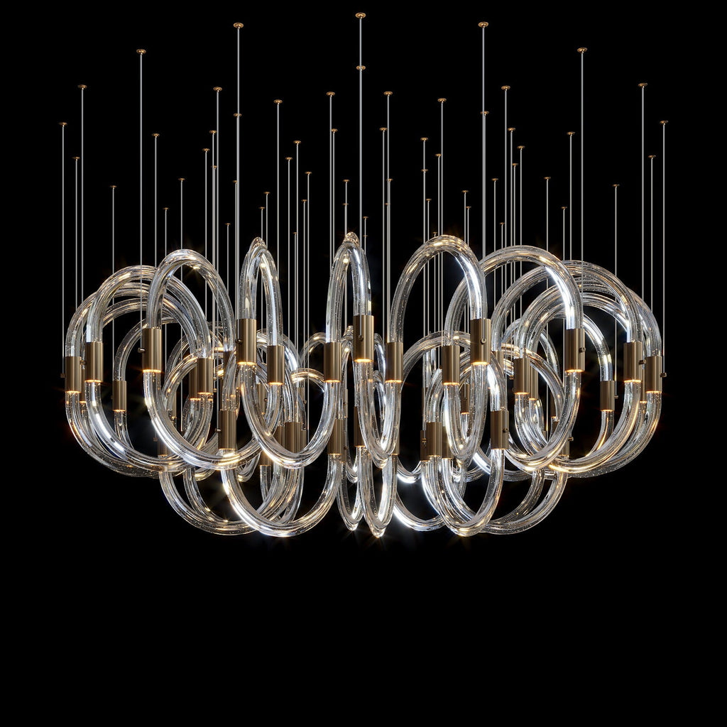 Crystal Ring Rain Chandelier