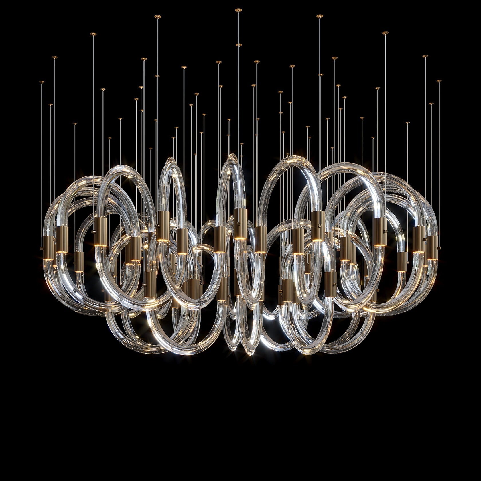 Crystal Ring Rain Chandelier