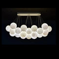 27-Alabaster Ball Chandelier, Luxury Model Lighting by Bling Lighting Studio