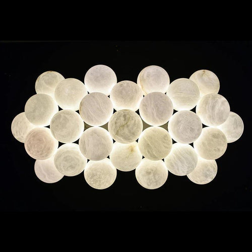 27-Alabaster Ball Chandelier, Luxury Model Lighting by Bling Lighting Studio