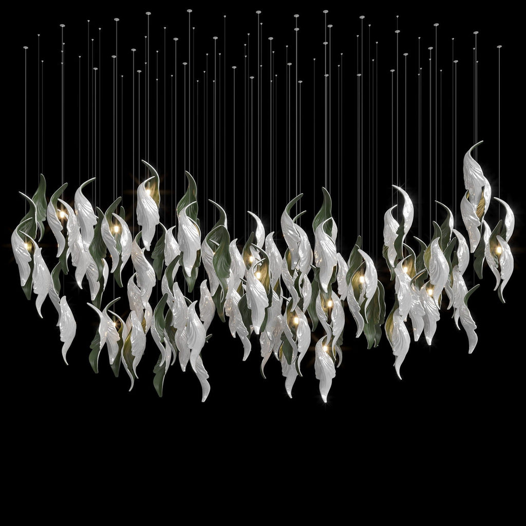 White Calla Veil Chandelier