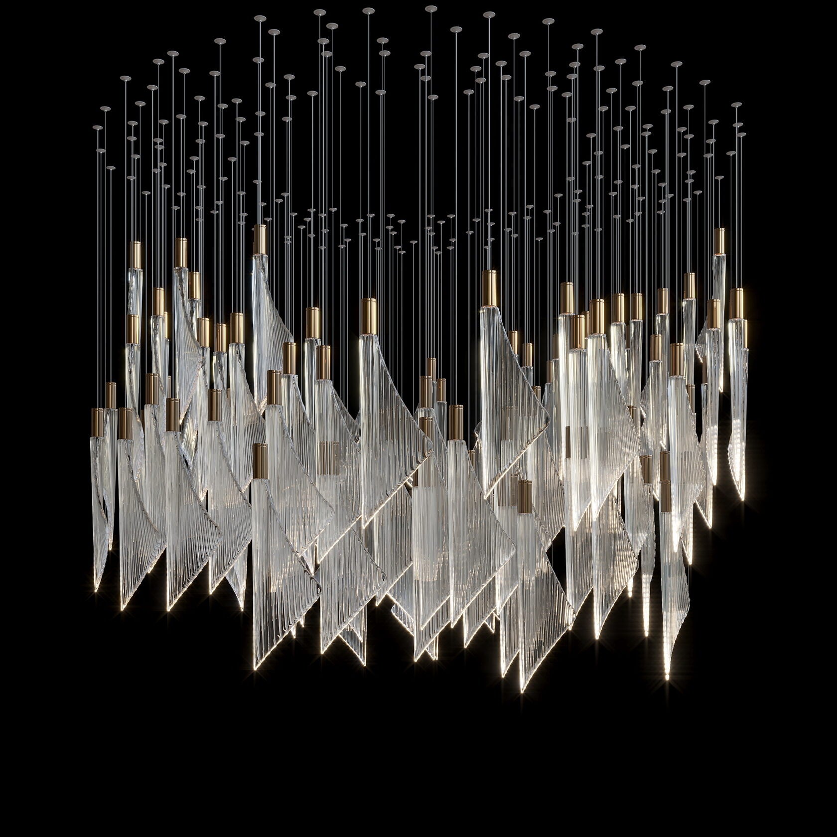 Crystal Sail Cascade Chandelier