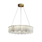 Halos Alabaster Round/Square Chandelier by Bling Lighting Studio