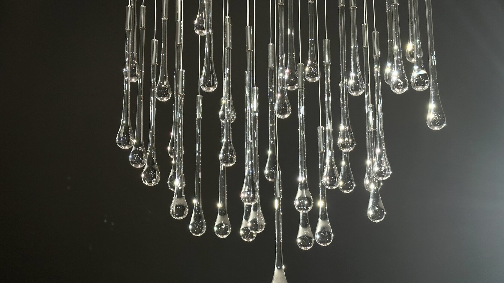 Crystal Tube Rain Chandelier