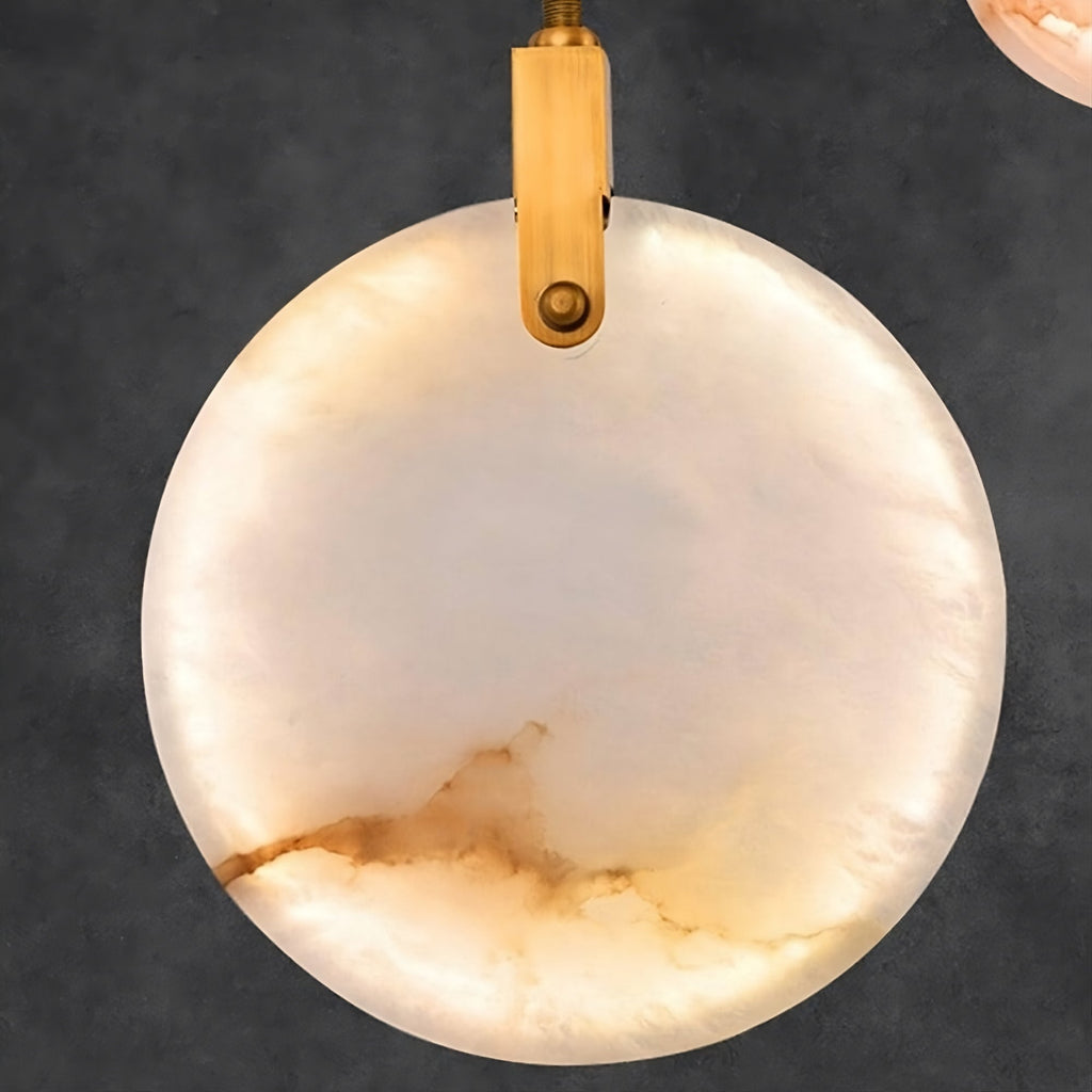 Moonshade Natural Alabaster Pendant Light material and finish detail