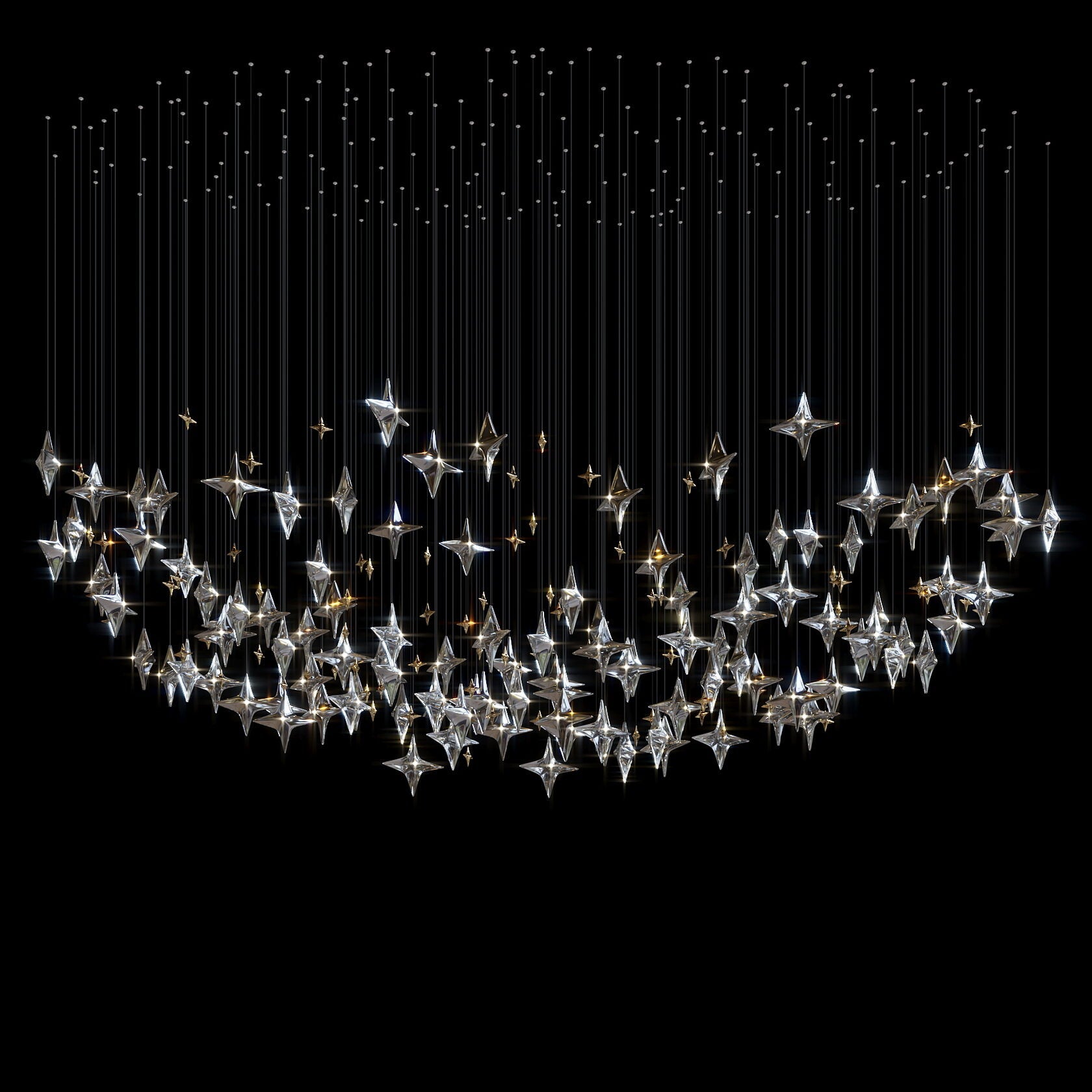 Crystal Star Constellation Chandelier