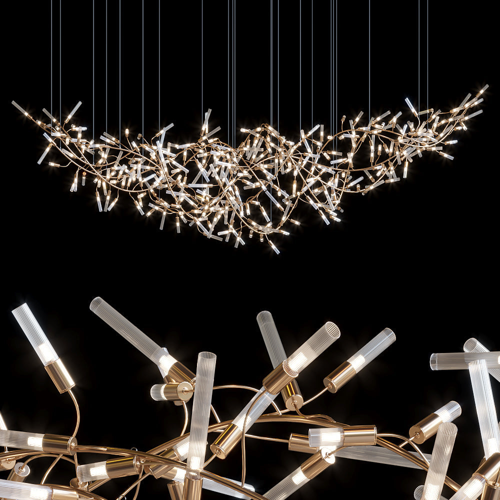 Clear Loop Link Chandelier