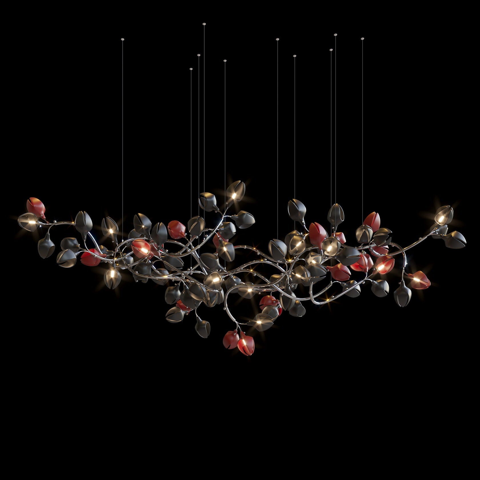 Aqua Pod Vine Chandelier