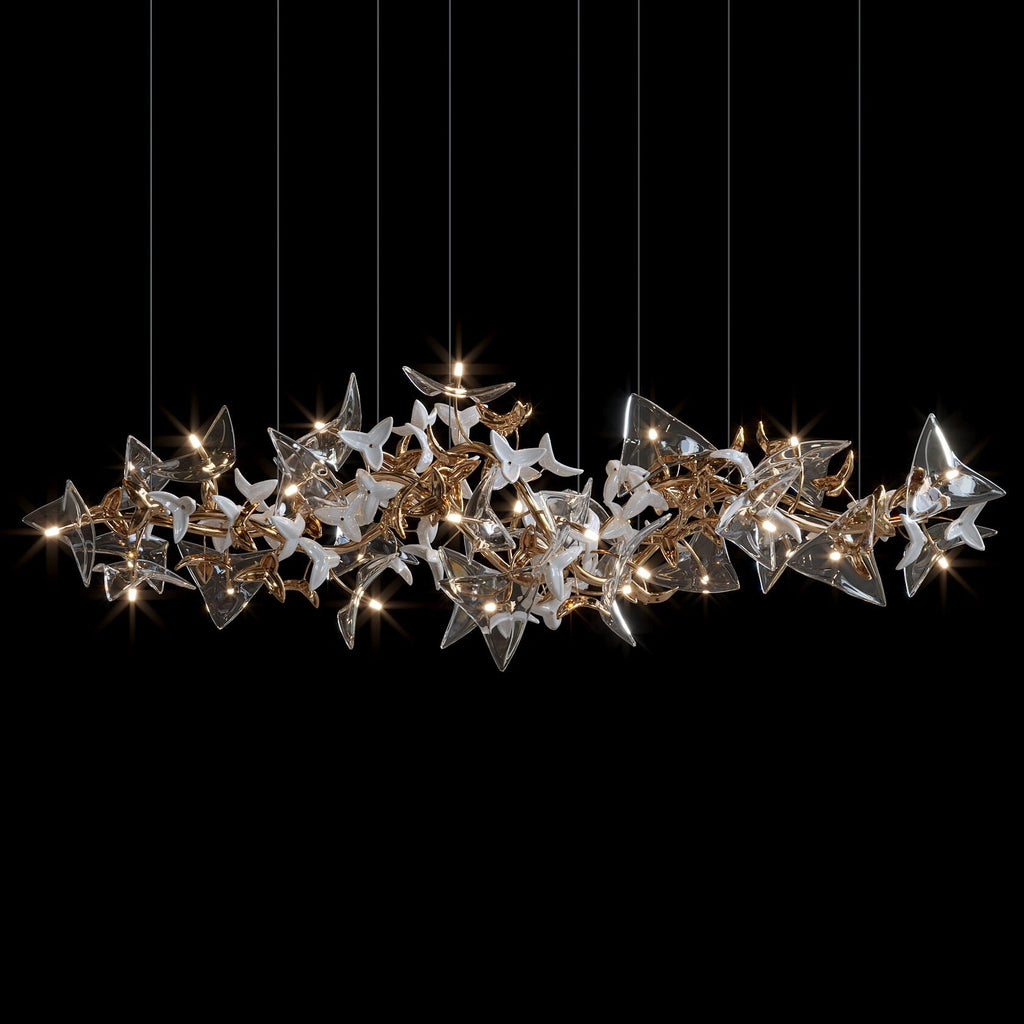 Crystal Moth Flight Chandelier