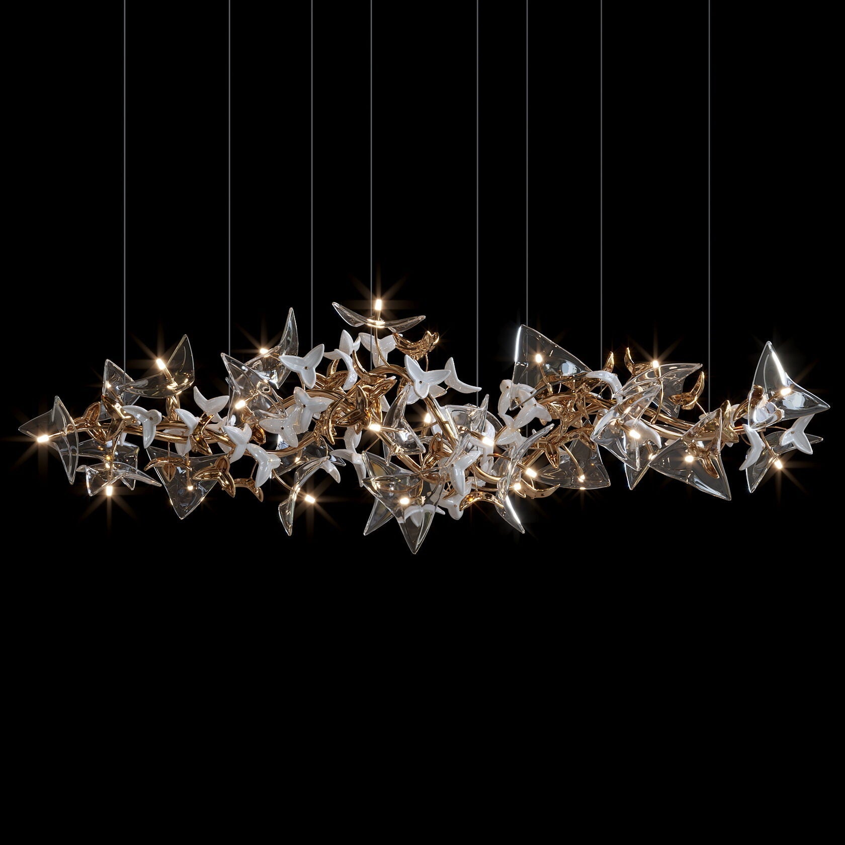 Crystal Moth Flight Chandelier