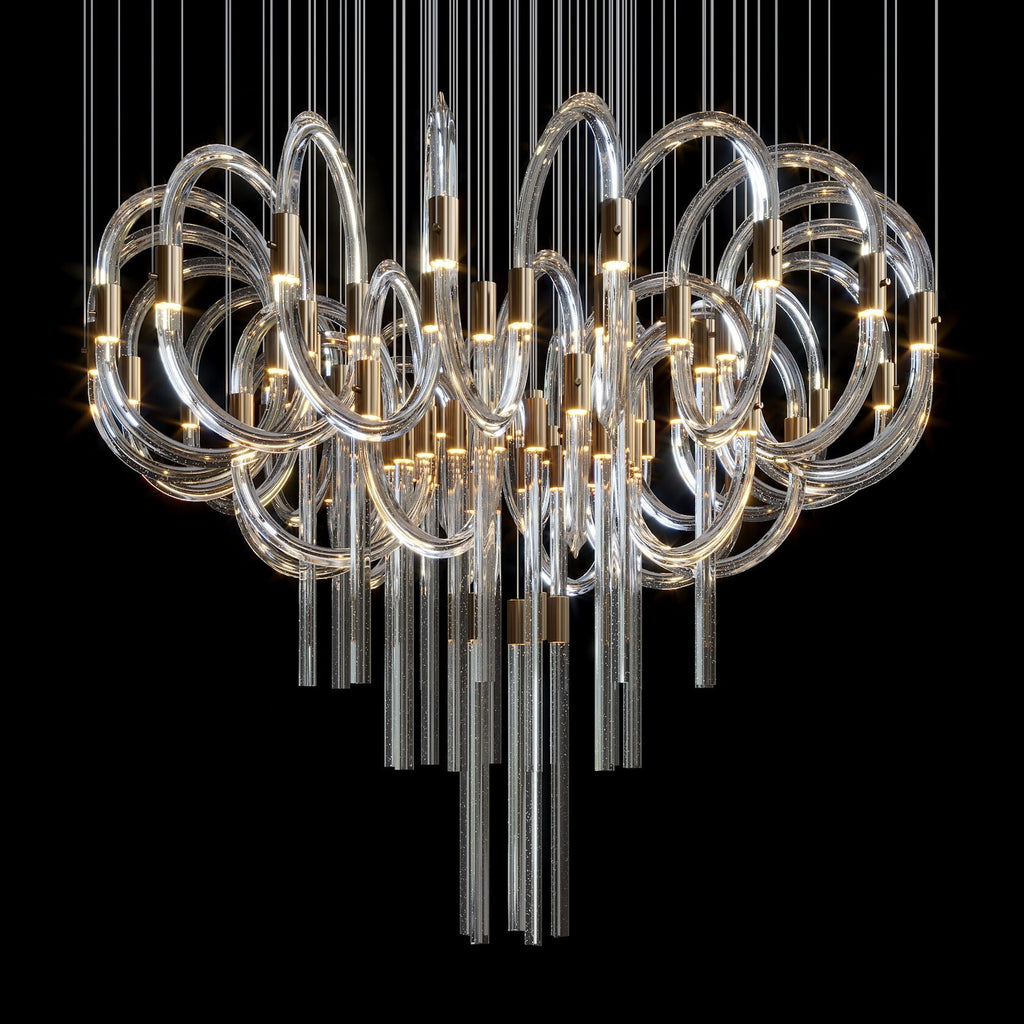 Crystal Ring Rain Chandelier