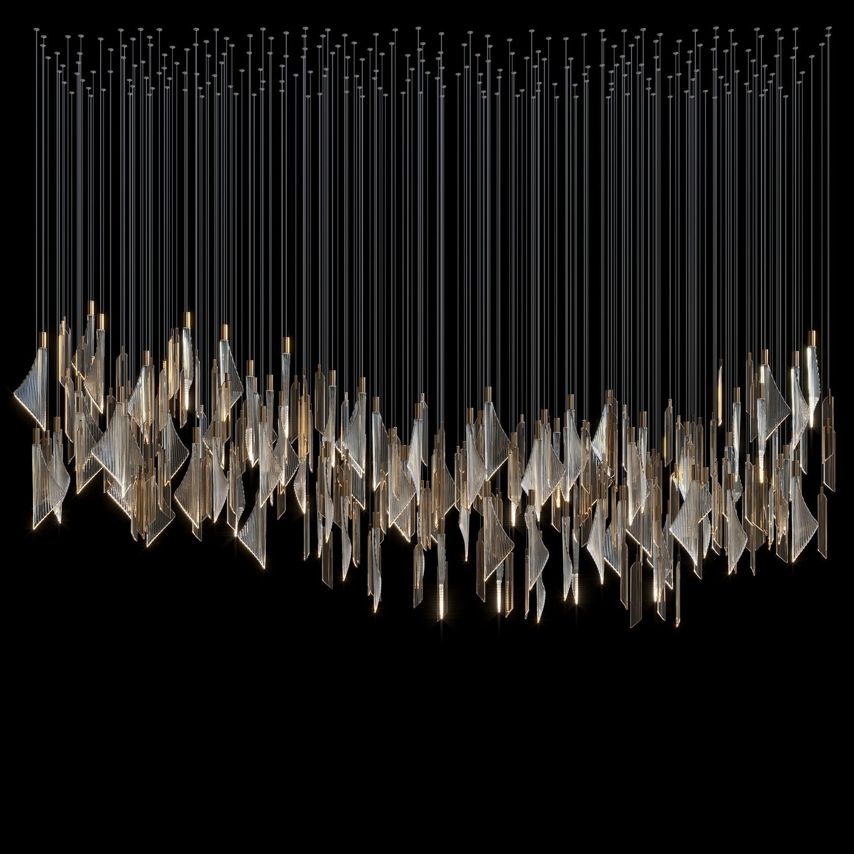 Crystal Sail Cascade Chandelier