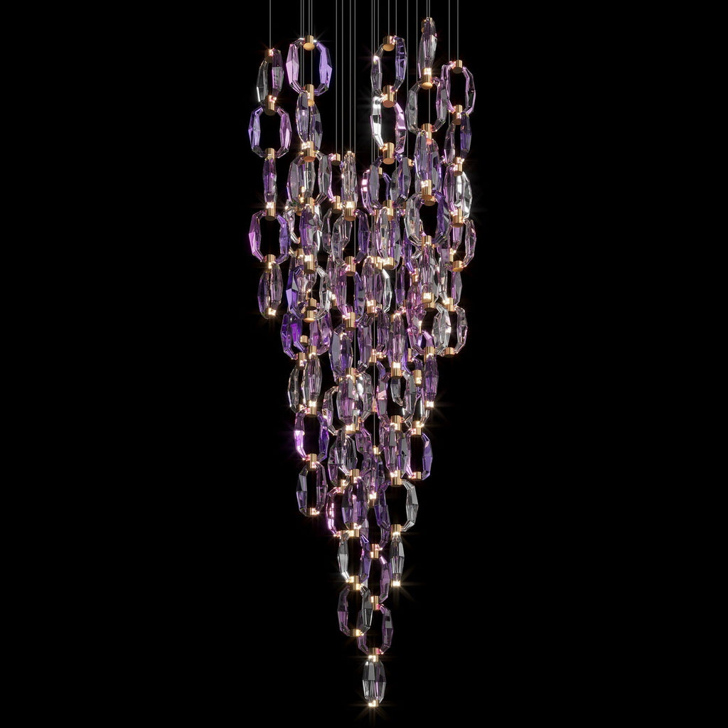 Violet Crystal Link Chandelier