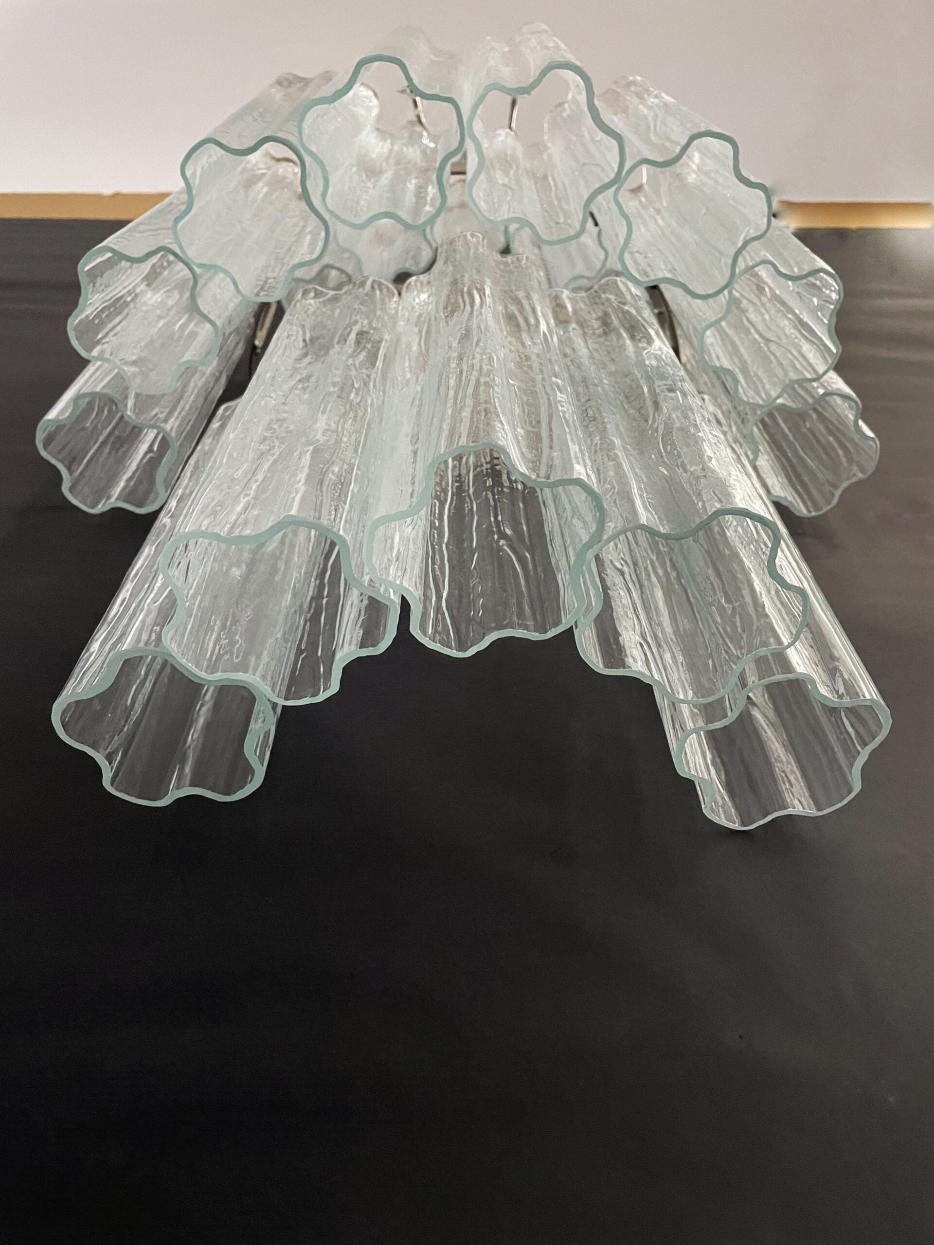 Murano Wall Lamp | 18 Clear Prism Glass | Set of 2