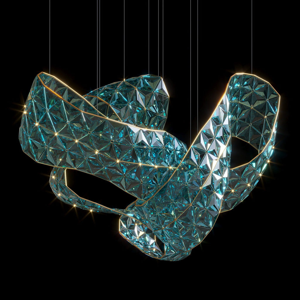White Bell Cluster Chandelier