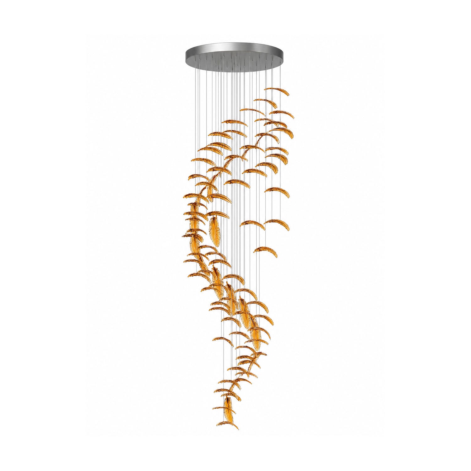 Glass Feathers Flying Chandelier