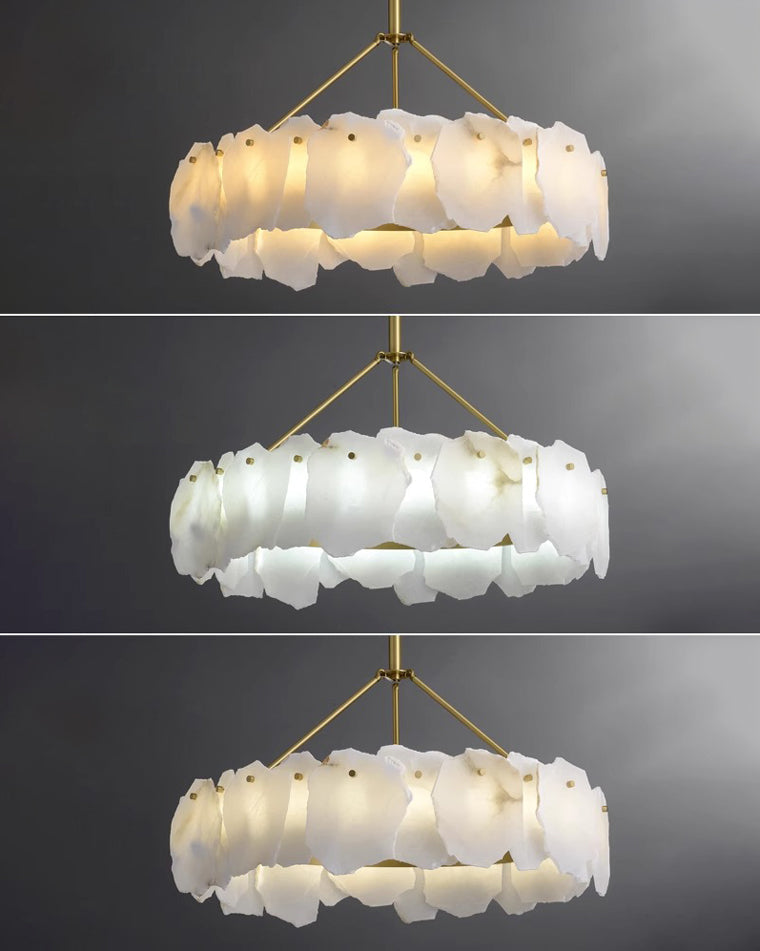 Alabaster Round Chandelier-WM2392a by Bling Lighting Studio