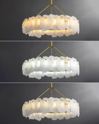 Alabaster Round Chandelier-WM2392a by Bling Lighting Studio