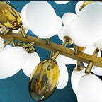 Large Branch Copper Chandelier with Grape Shape by Bling Lighting Studio