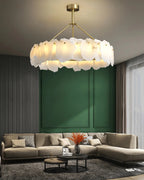 Alabaster Round Chandelier-WM2392a by Bling Lighting Studio