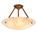 Vintage Round Alabaster Flush Mount Ceiling Light product image