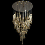 Amber Teardrop Rain Chandelier