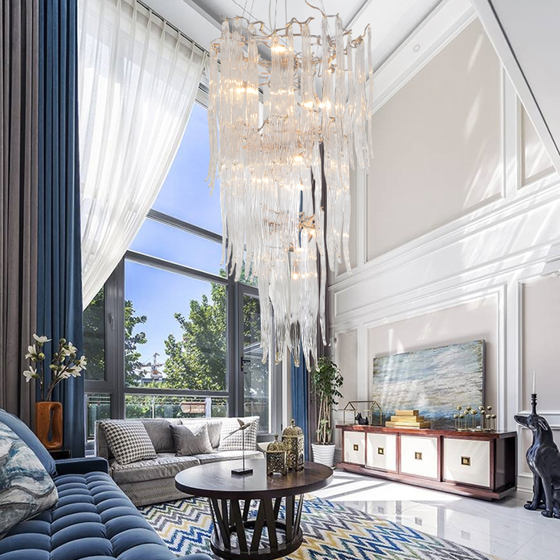 Luxury Crystal Branch Chandelier For Staircase by Bling Lighting Studio