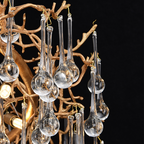 Iris Raindrop Clear Crystal Ring Branch Chandelier by Bling Lighting Studio