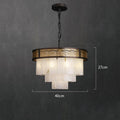 Marble Alabaster Lorry Multi-layer Classic Chandelier by Bling Lighting Studio