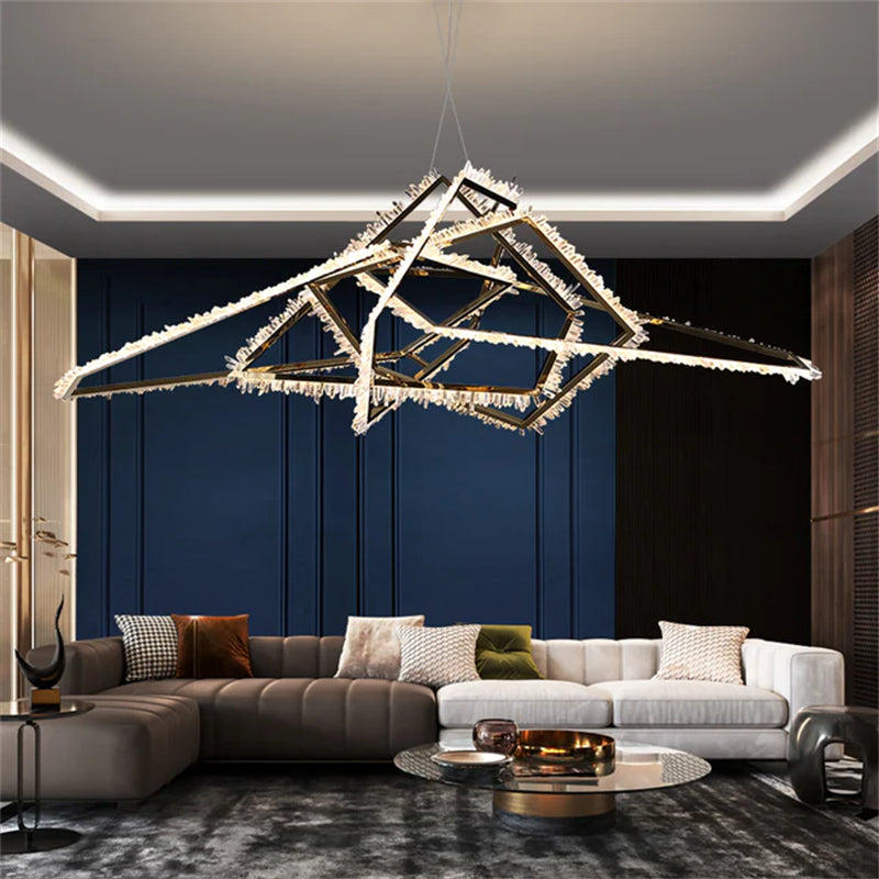 Marty Modern Rock Crystal Irregular Chandelier by Bling Lighting Studio
