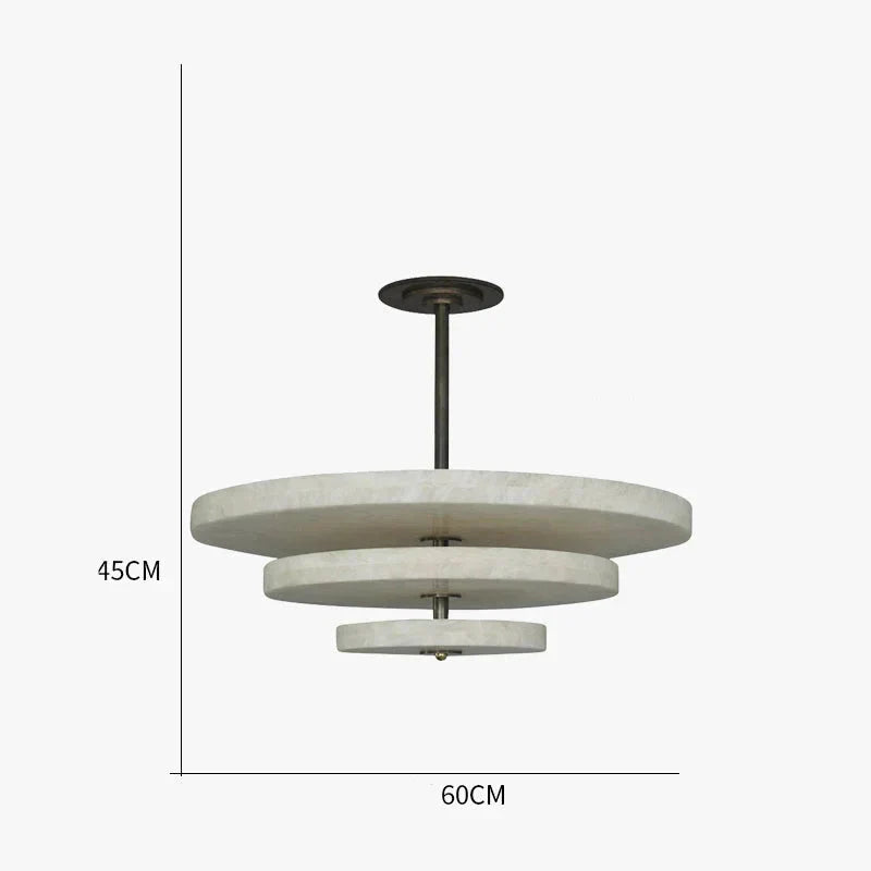 VEYRA 3 TIER MARBLE CHANDELIER by Bling Lighting Studio