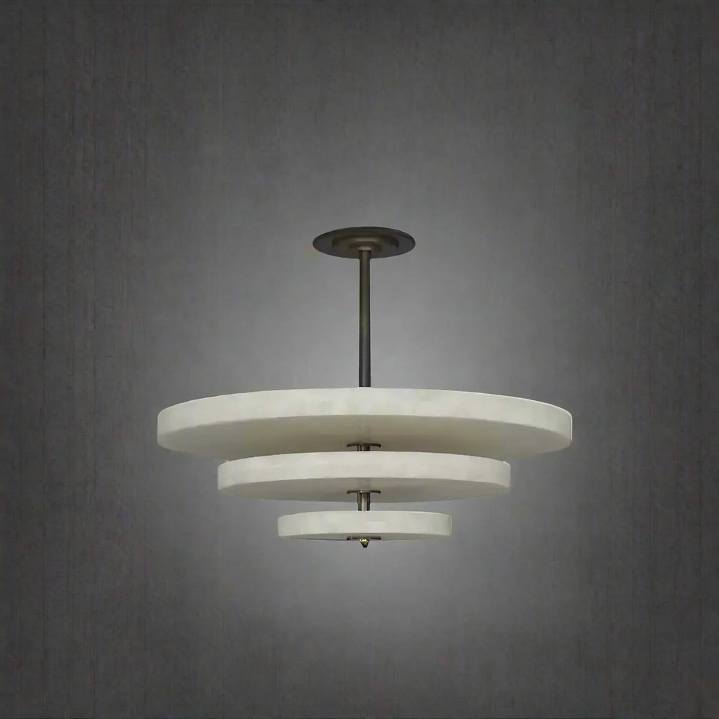 VEYRA 3 TIER MARBLE CHANDELIER by Bling Lighting Studio