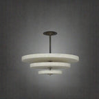 Veyra 3-Tier Alabaster Chandelier by Bling Lighting Studio